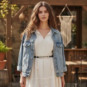 White House Black Market Black Belt and Silver Bow - Small, Leather & Man-Made